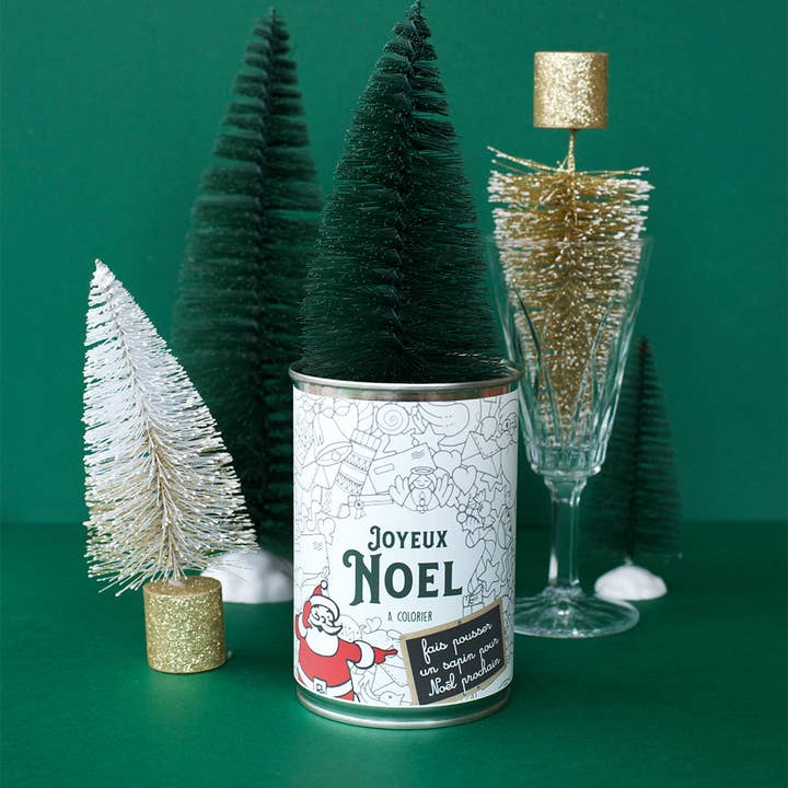 “Merry Christmas Coloring” seed kit made in France for wholesale by MauvaisesGraines