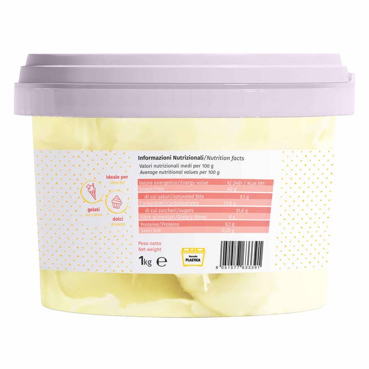 Dolcincasa.com - Vente Chocolat - Crème au chocolat blanc - à tartiner et à garnir - 1 kg