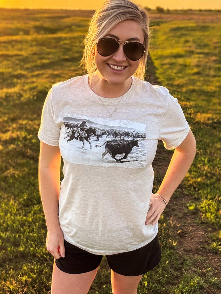 Sterling Kreek - Wholesale Screen Printed T-Shirt - Women's - Cuttin' The Baldy Tee4