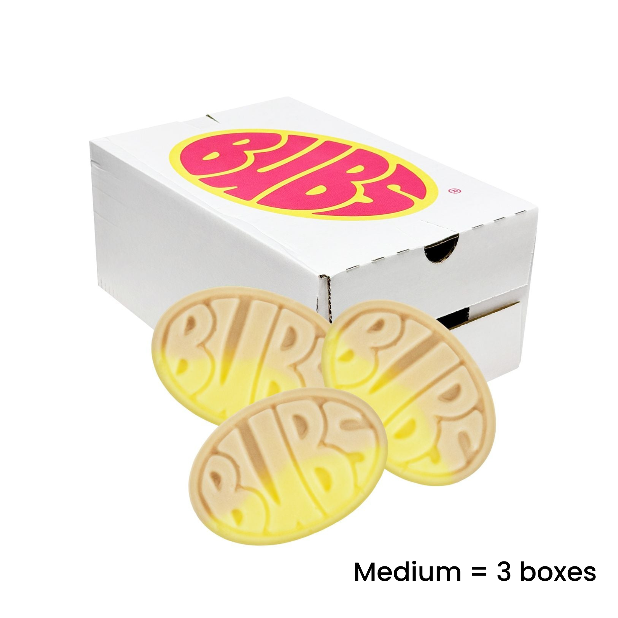 Nordicbangers - Swedish Candy Supply - Venta al por mayor Golosinas duras - Caja de caramelos Bubs suecos sabor plátano 2,8 kg - Mezcla tus dulces1