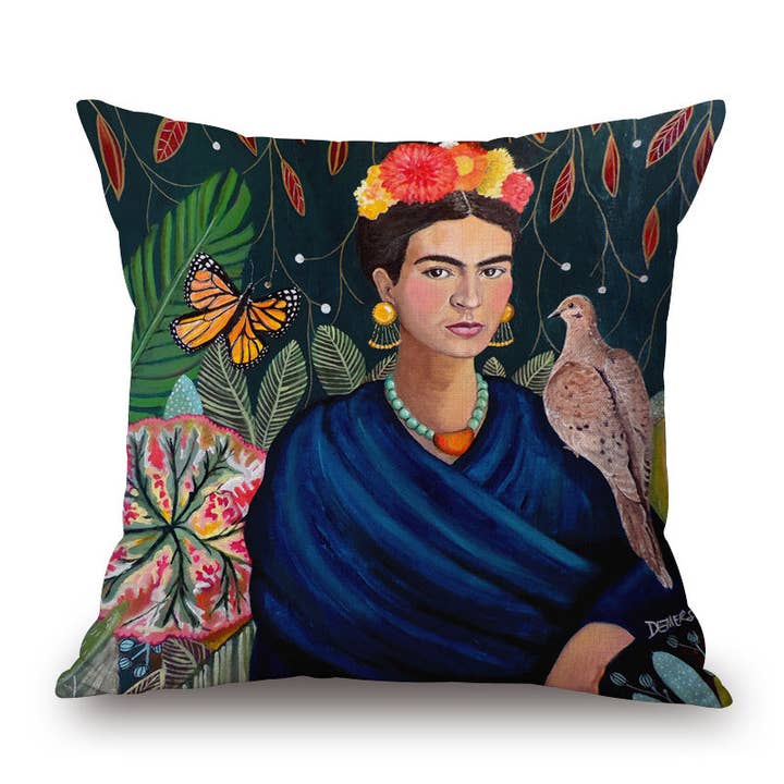 Frida In Nature Decorative Pillow, Cushion, Indoor/Outdoor for wholesale by Study Room