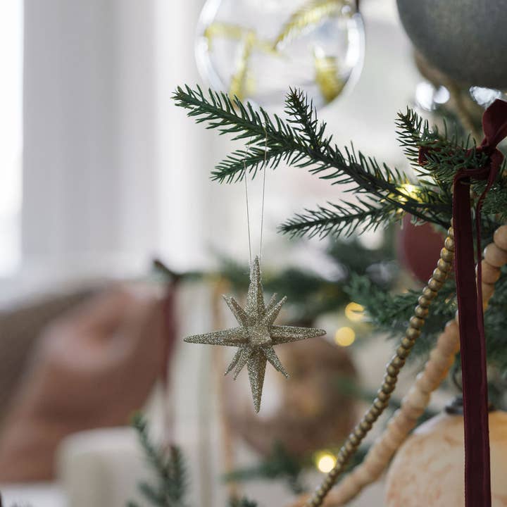 CG Hunter - Wholesale Ornament Set - 2.75" Gold Glitter Starburst Ornament3