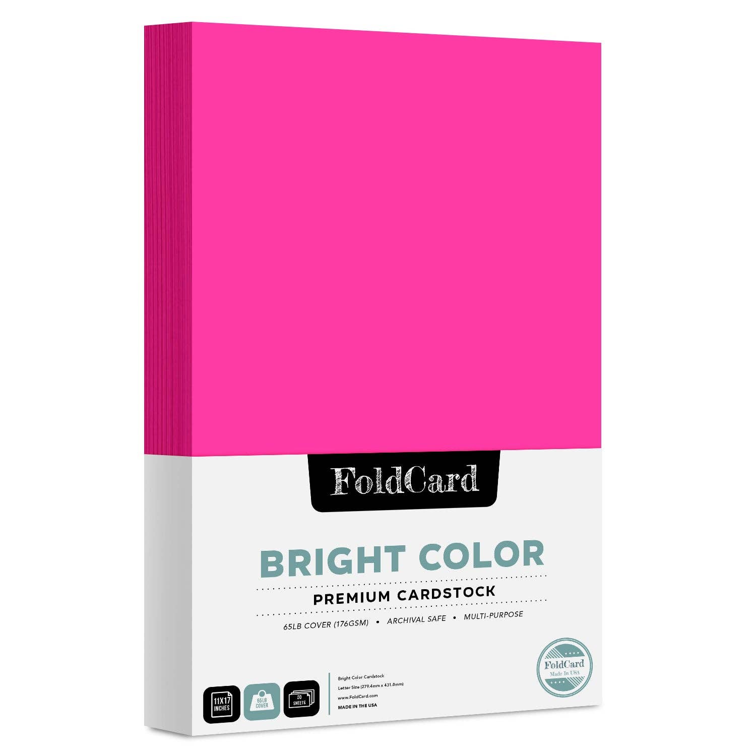 Fine Cardstock - Wholesale Craft Supplies - Premium Quality Bright Color Cardstock: 11 x 17 - 50 Sheets30