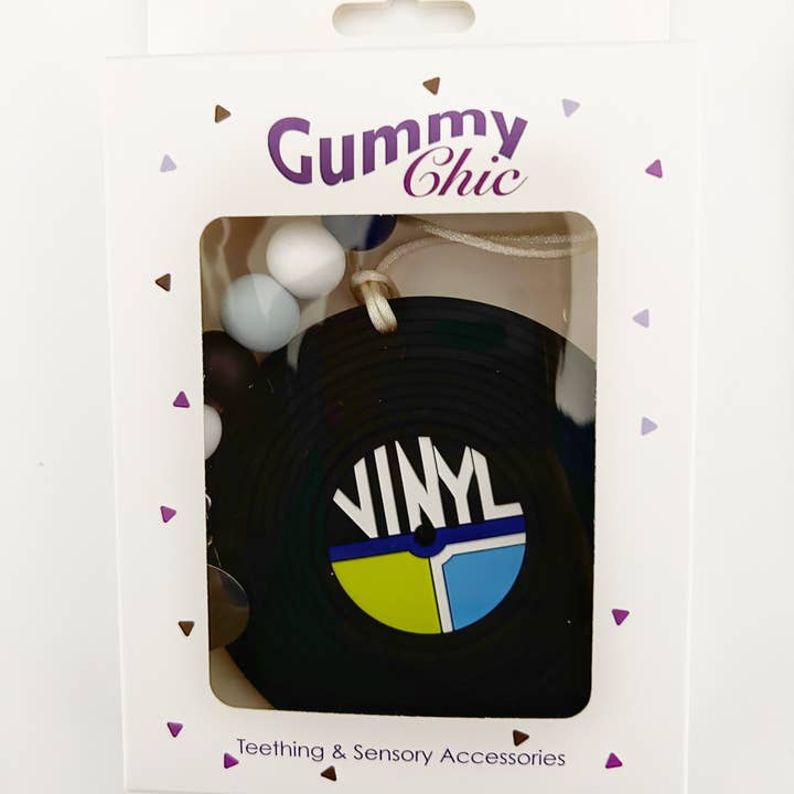 Gummy Chic - Wholesale Teether (Clip-On) - Baby - Vinyl Record Silicone Teething Toy and Clip - Baby Boutique8