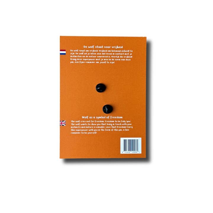 Esther Bennink – wholesale Nål och knapp för kavajslag – Wolfnål Be Free - stor emaljnål2