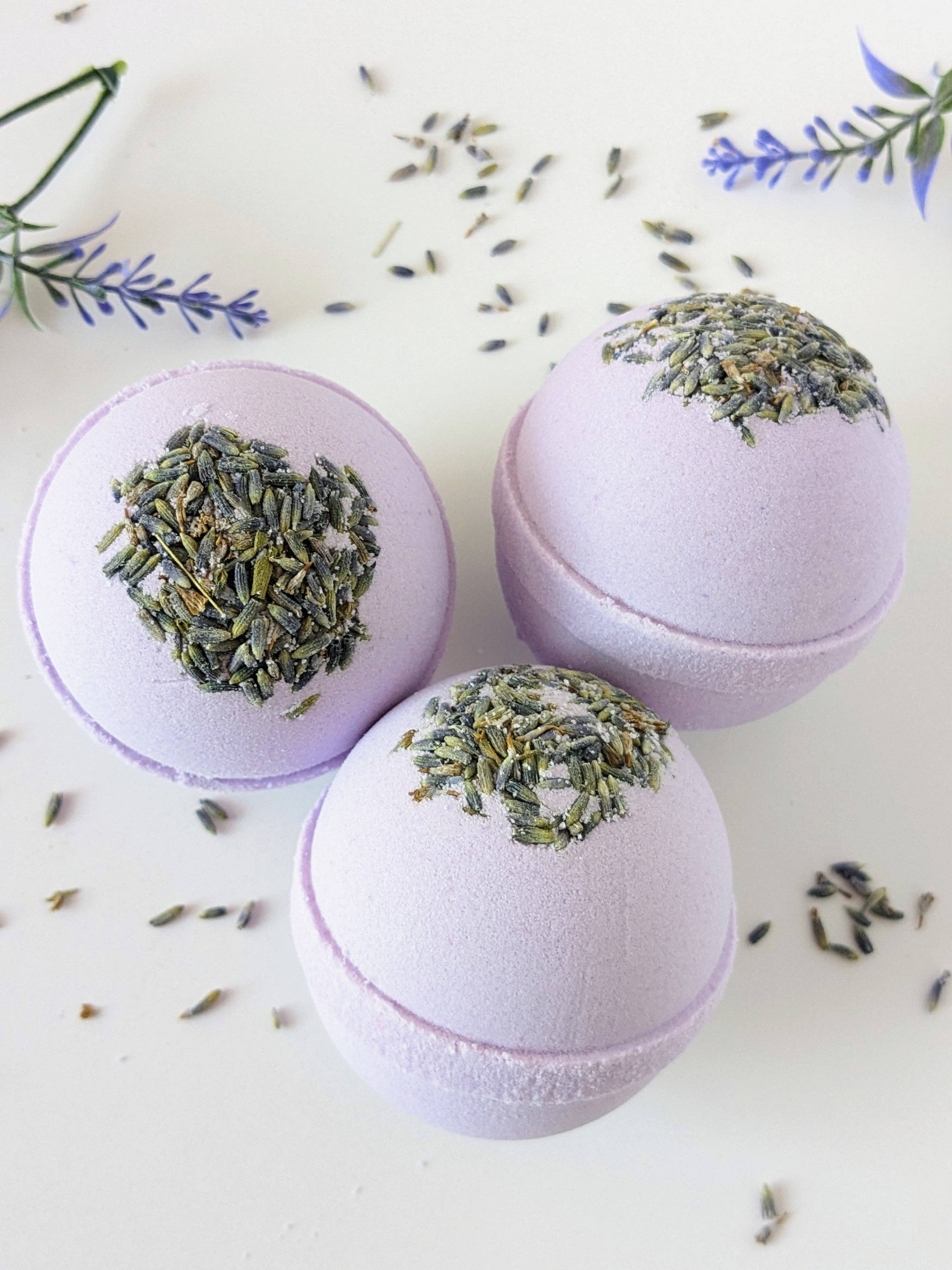 Beachy Bubbles Bath Co - Wholesale Bath Bomb/Fizz - Lavender & Cedar Bath Bomb1