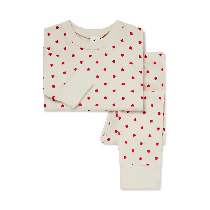 KIDS CLASSIC SET | RED LOVE HEARTS for wholesale by Sleepy Doe