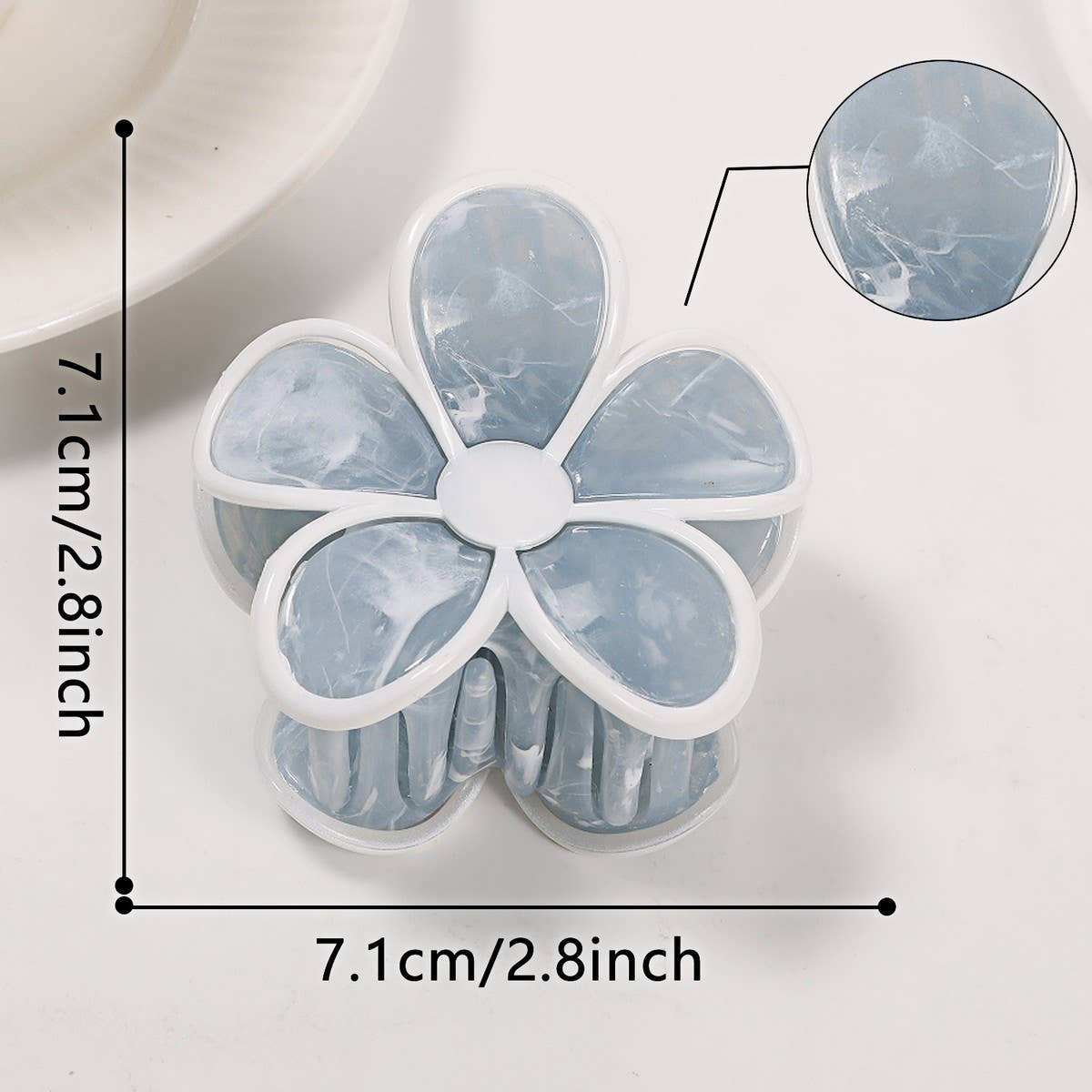 ACCITY - Wholesale Hair Clip - Women's - Vintage Floral Claw Clip for Ponytail & Half Bun_CWAHA0728517