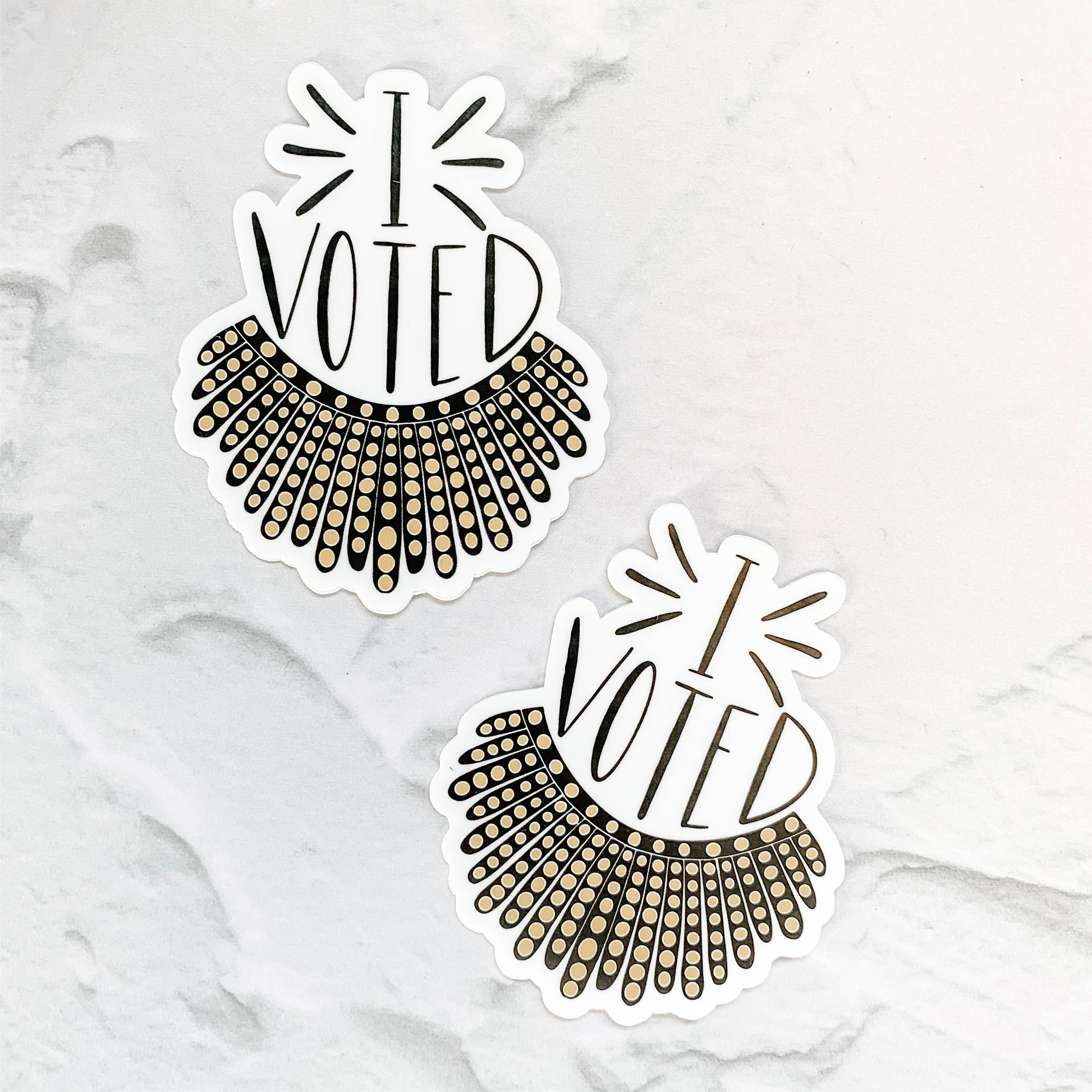 Wildflower Paper Company - Wholesale Sticker - I Voted RBG Dissent Collar Sticker Decal Ruth Bader Ginsburg1