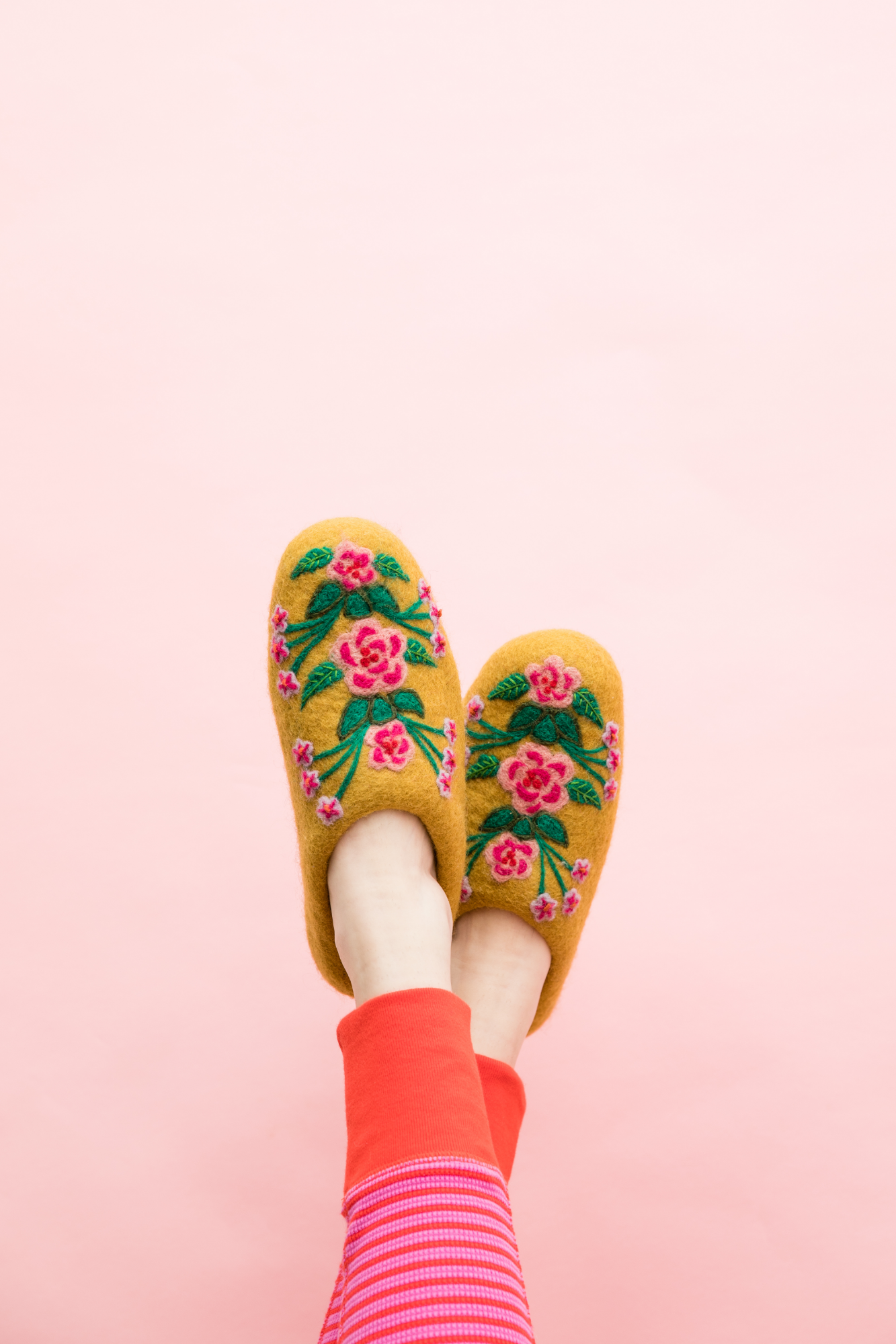 Mustard Secret Garden Slippers for wholesale on Faire1