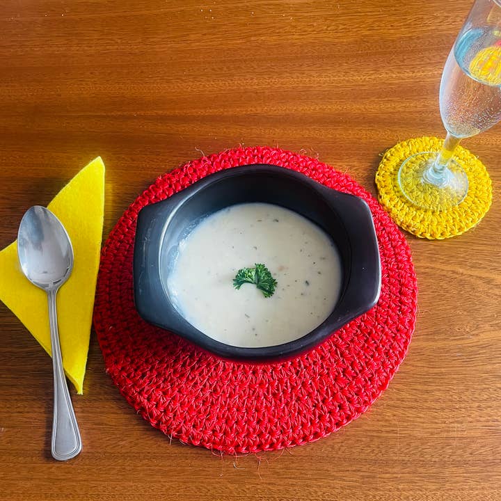 Authentic La Chamba Pottery & More Wholesaler - Venta al por mayor Bol de mesa - Cuenco de Sopa de Barro La Chamba Taza de Sopa Plato de Pasta (Juego de 6 piezas)