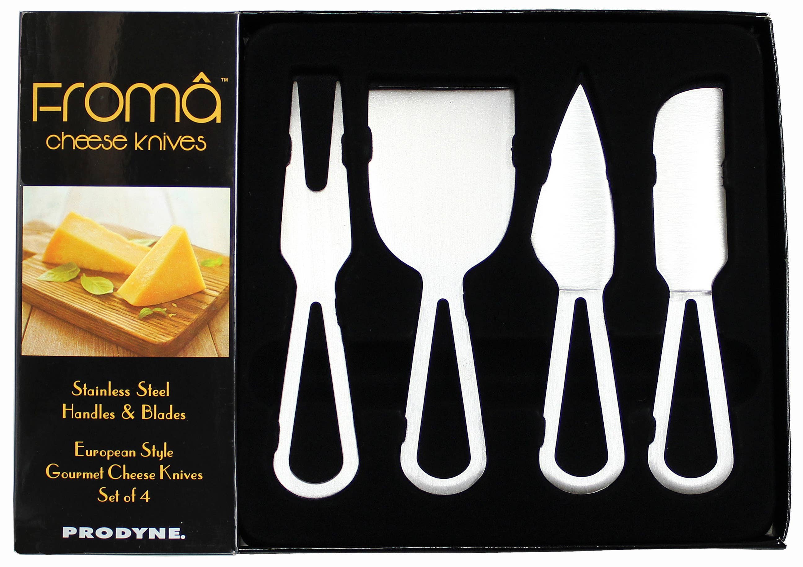 Prodyne - Wholesale Cheese Spreader - Set of 4 Titanium Plated Stainless Steel Cheese Knives2