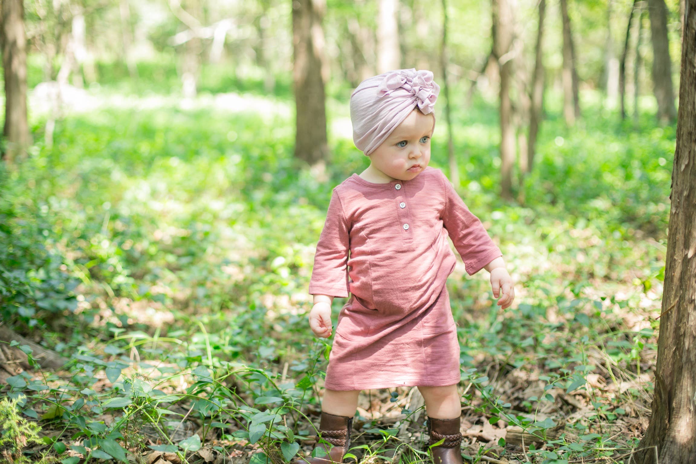 BluTaylor® - Wholesale Baby Headwrap - Baby - Vintage Head Wrap Hat - Mauve Blush2