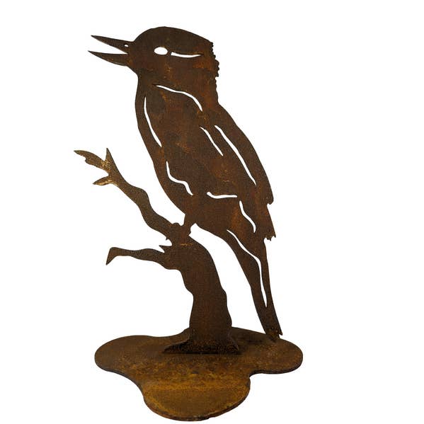 Laughing Kookaburra Stand Garden Art for wholesale by Overwrought