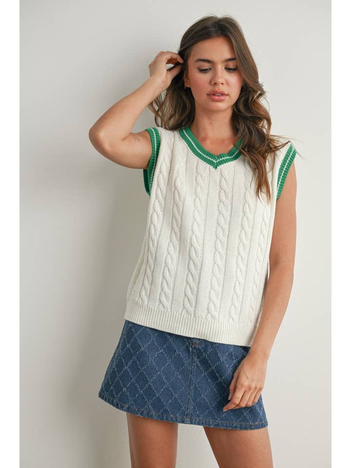 BUTTERMELON - Wholesale Sweater Vest - Women's - Knitted Sweater Vest - BMW7708