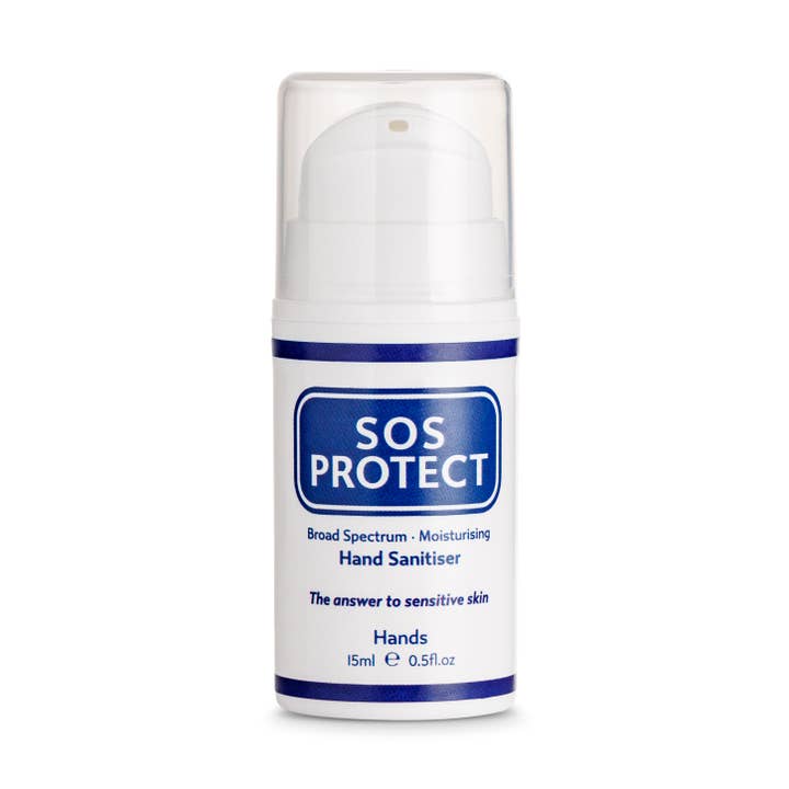 SOS Protect Alcohol-Free Hand Sanitiser, 15ml for wholesale by SOS Serum Skincare