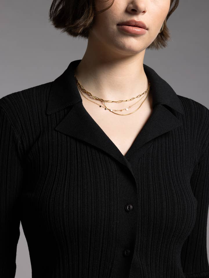 Weekend Los Angeles - Wholesale Knit Top - Women's - Notch Collar Knitted Top - ALLISON TOP