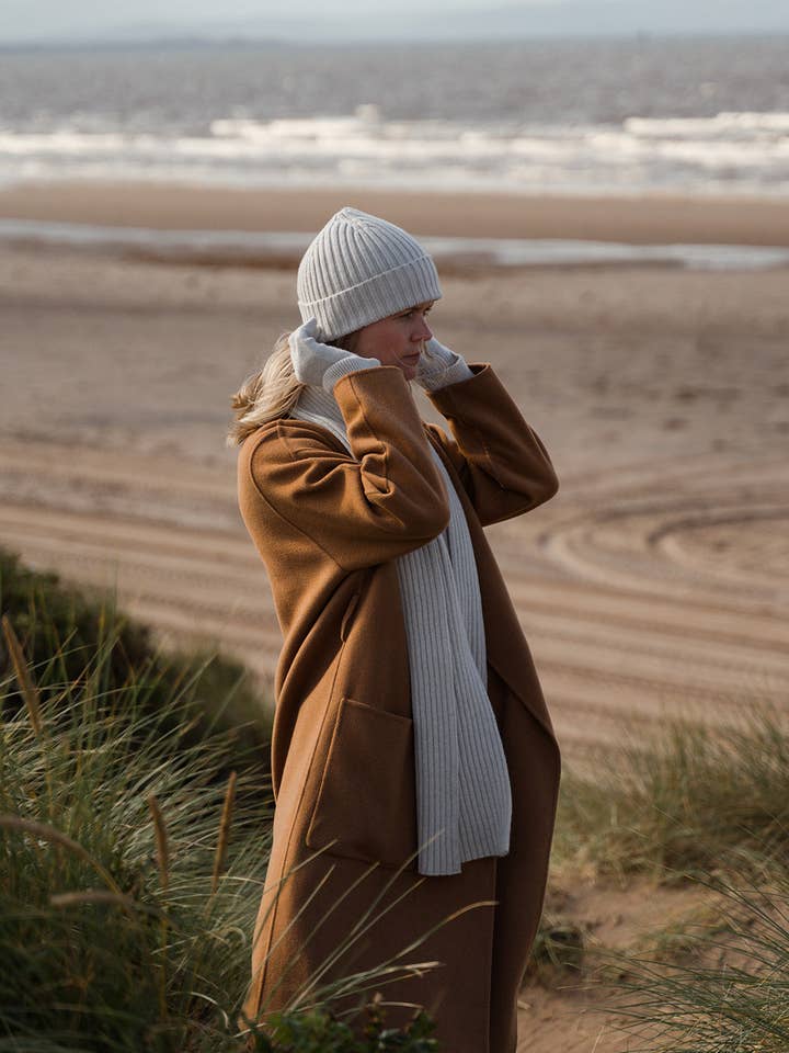 Swansdown Rib Scarf for wholesale by Hilary Jane Keyes