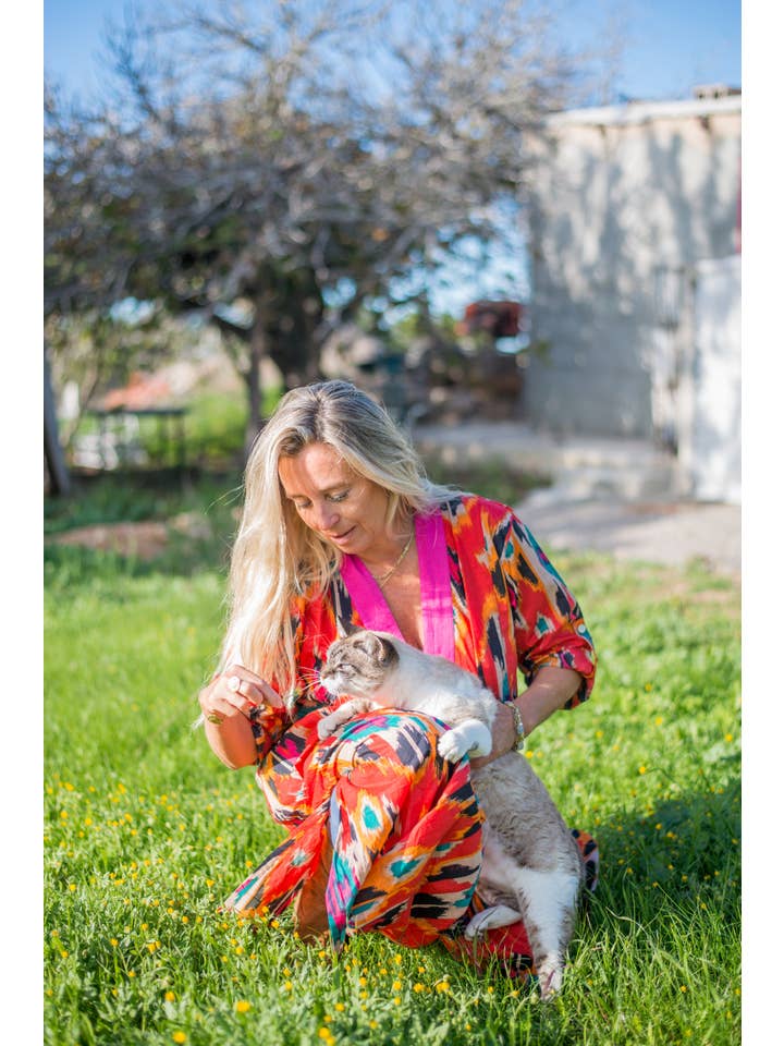 Aurobelle Ibiza - Wholesale Kaftan - Women's - Ikat , boho beautiful long Tunica2