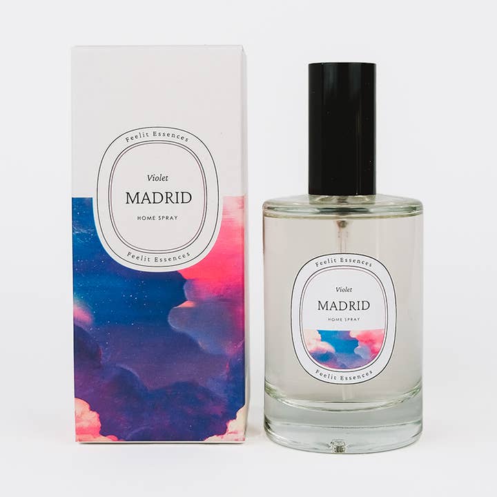 Rumsspray med violduft fra Madrid-kollektionen for engroshandel hos FEELIT-ESSENCES