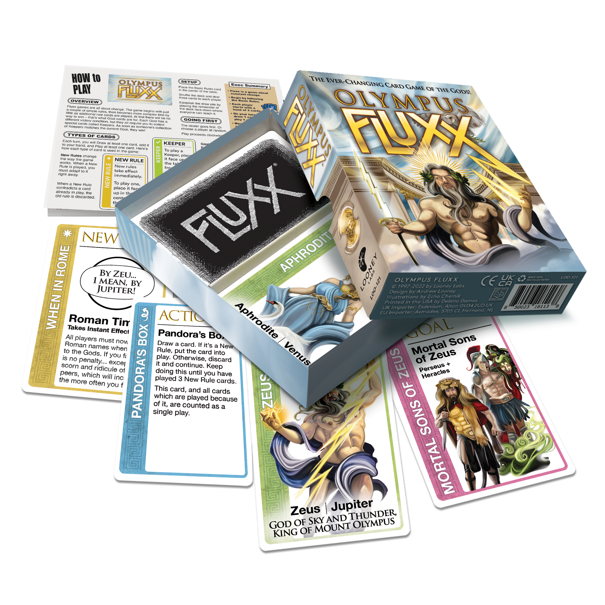 Looney Labs – wholesale Card game – Olympus Fluxx1