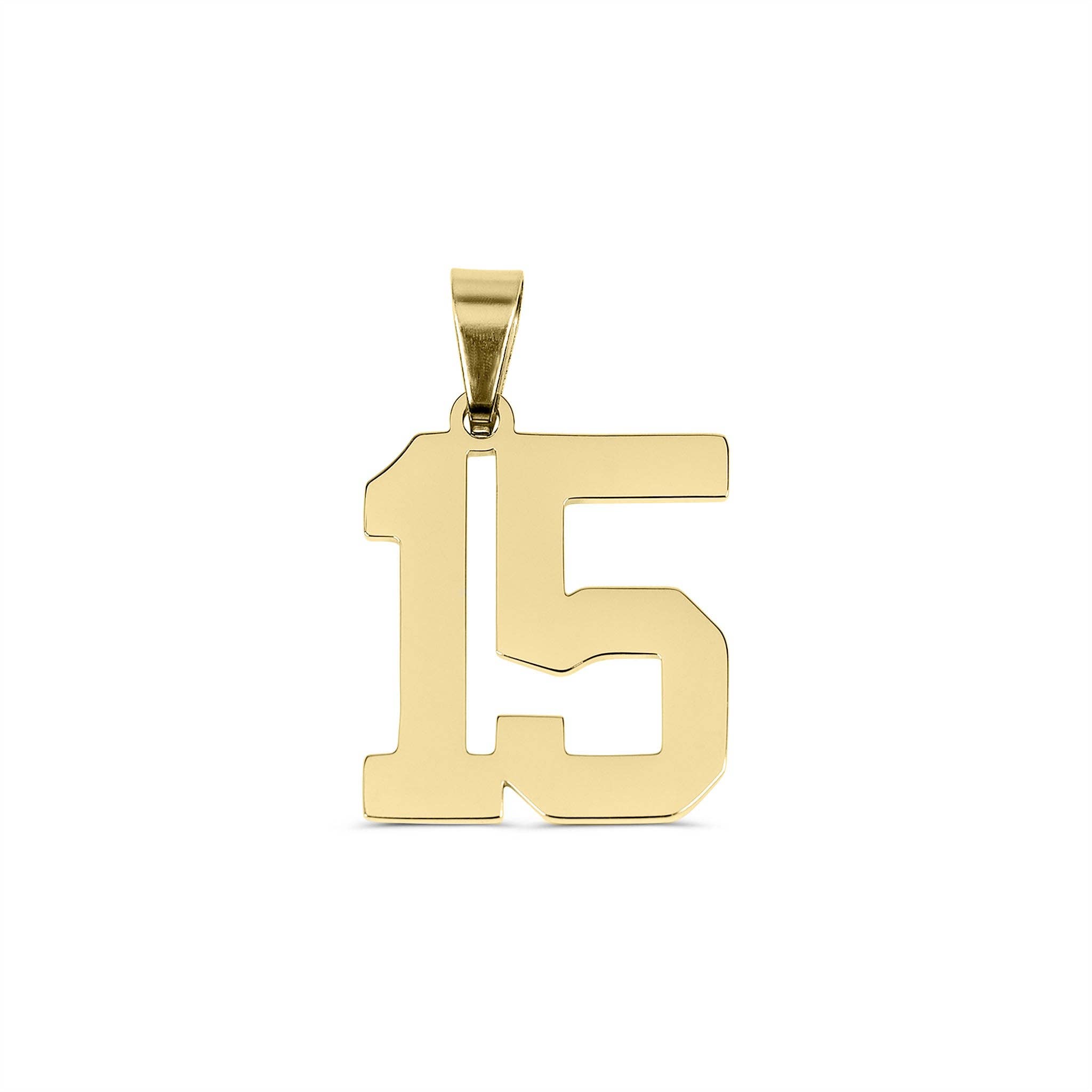 WJW – wholesale Individual charm/pendant – 18K Gold Sport Number Pendant15