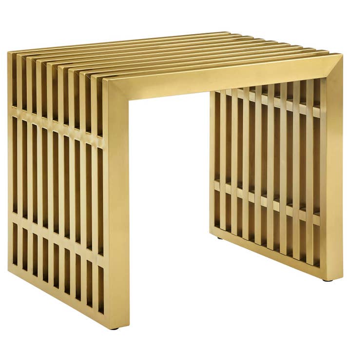 Modway - Vente Bancs - Petit banc en acier inoxydable Gridiron1