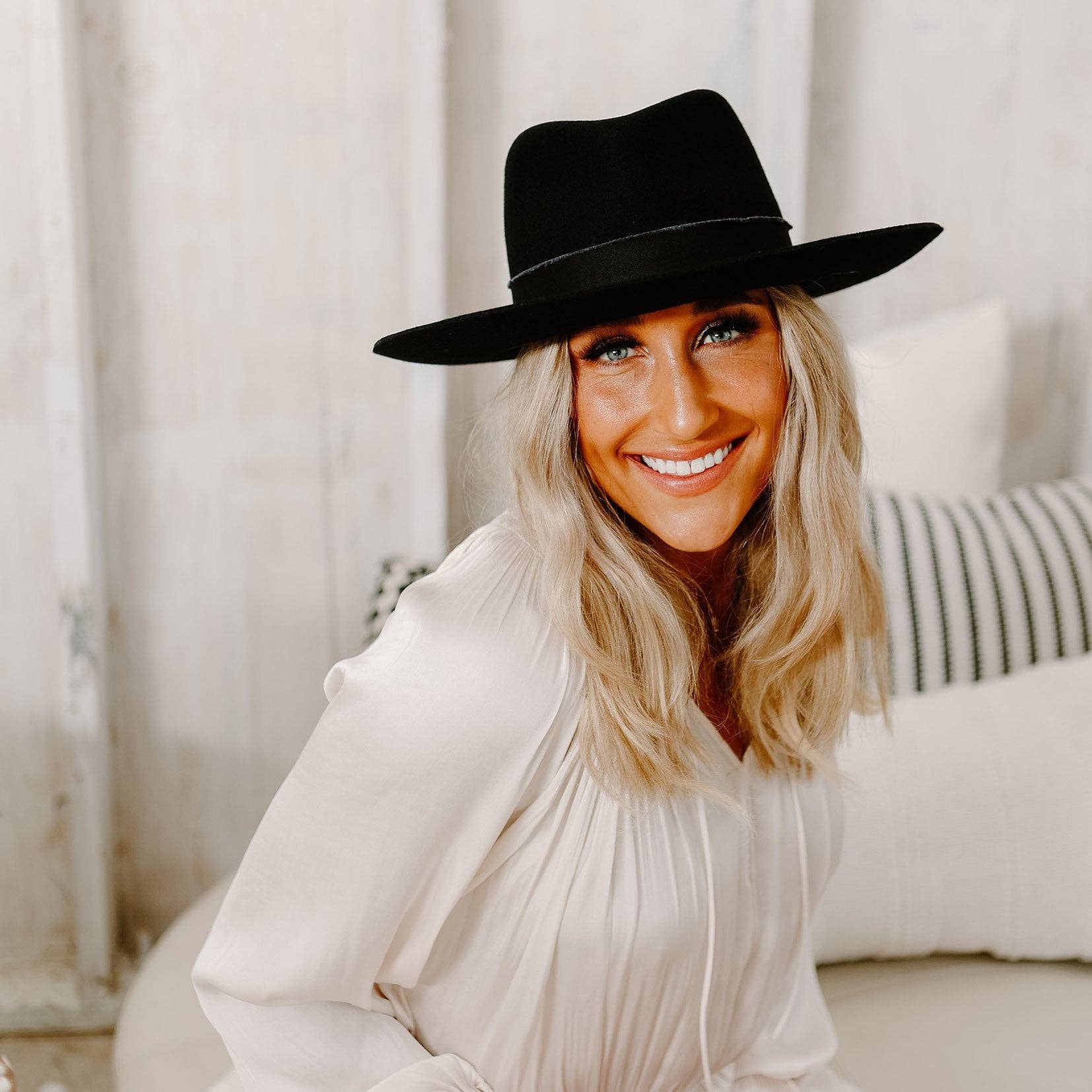 American Hat Makers - Wholesale Fedora - Unisex - Wide Brim Australian Wool Felt - Style Jawa0