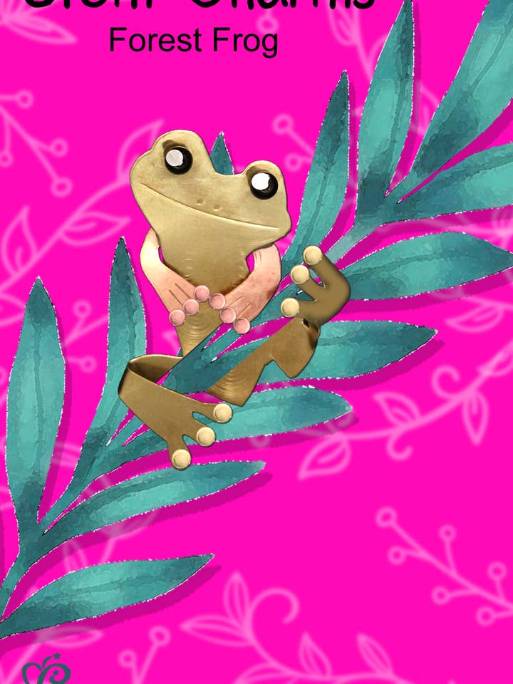 Forest Frog Stem Charm for wholesale by Pilgrim Imports
