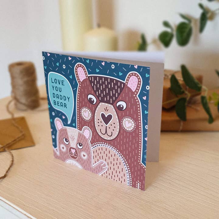 Jess A Little Creative - Wholesale Father's Day Card - Cute 'Love You Daddy Bear' Father's Day Card2