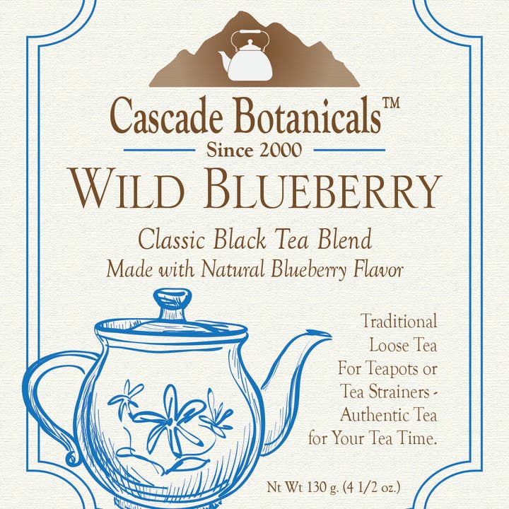 Cascade Teas & Botanicals - Wholesale Loose tea - Wild Blueberry Black Tea Loose Pack2