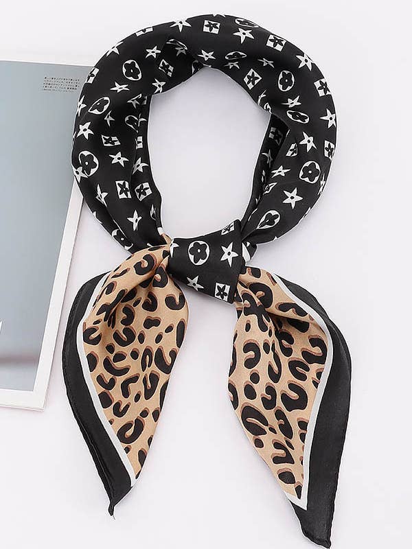 Start Leopard Multi Print Bandana Scarf for wholesale by anbfashion