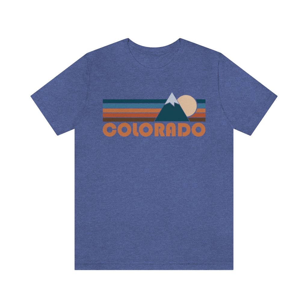 Hey Mountains - Wholesale Screen Printed T-Shirt - Women's - Colorado T-Shirt - Retro Mountain Unisex Colorado Shirt3