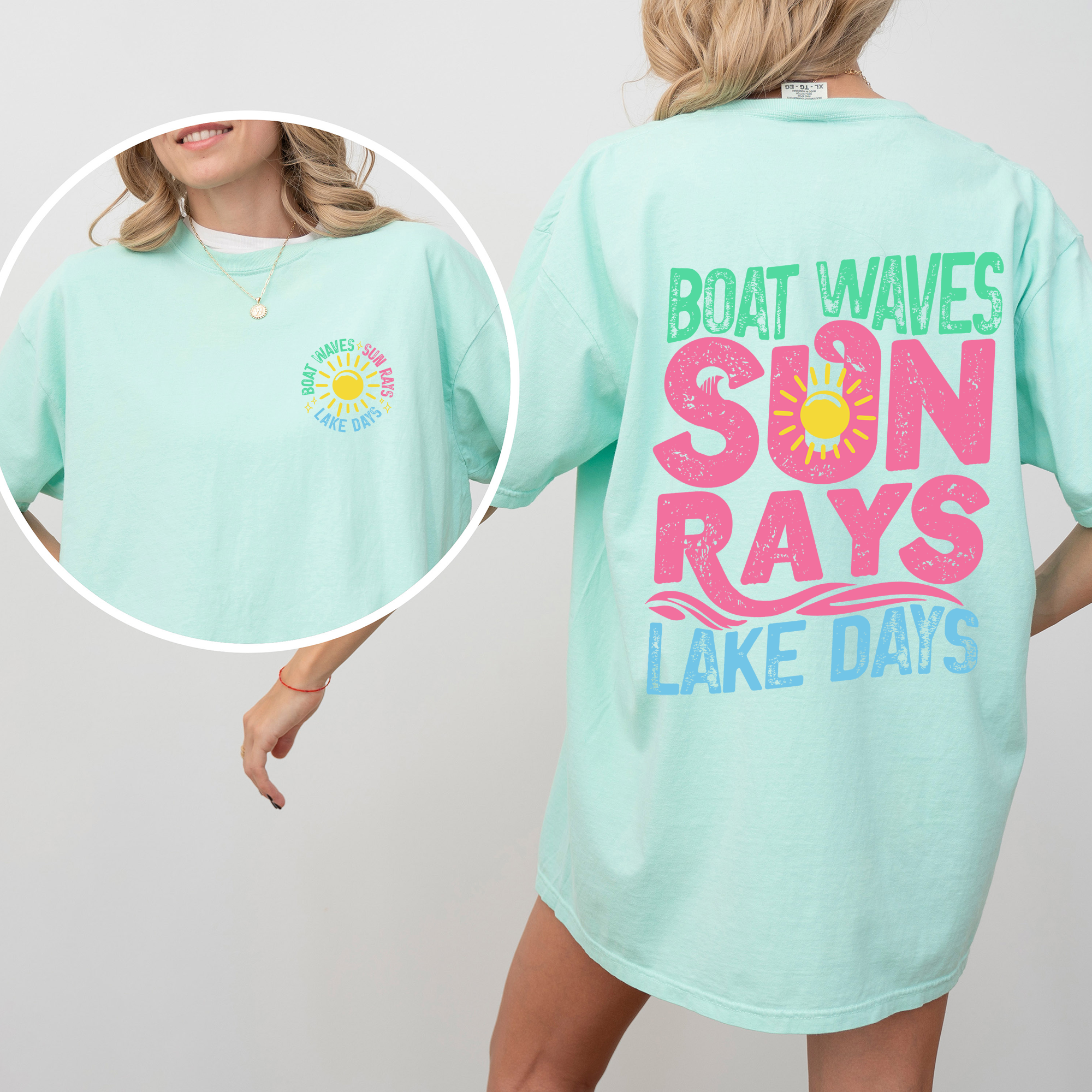 Refinery Number One LLC - Wholesale T-Shirt (Graphic) - Unisex - Lake Bum, Sun Rays, Lake Days Boat, Summer T-Shirt4