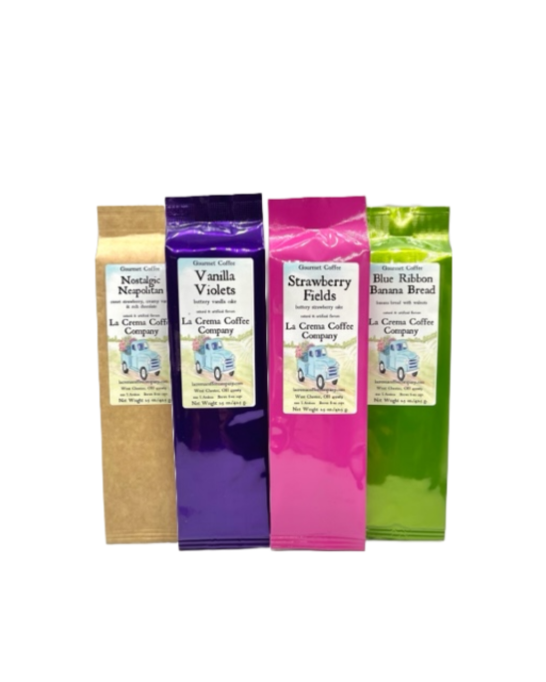 La Crema Coffee Company – wholesale Ground coffee – 1.5oz Perfect Coffee Pot Spring Truck Collection1