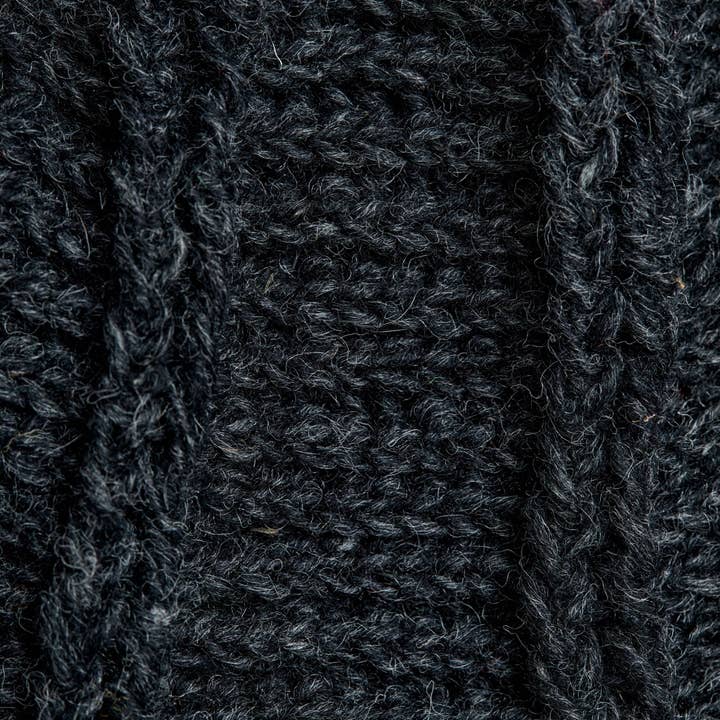 By Many Hands - Wholesale Hand Warmer - Brecken Charcoal Hand-Knit Handwarmers1