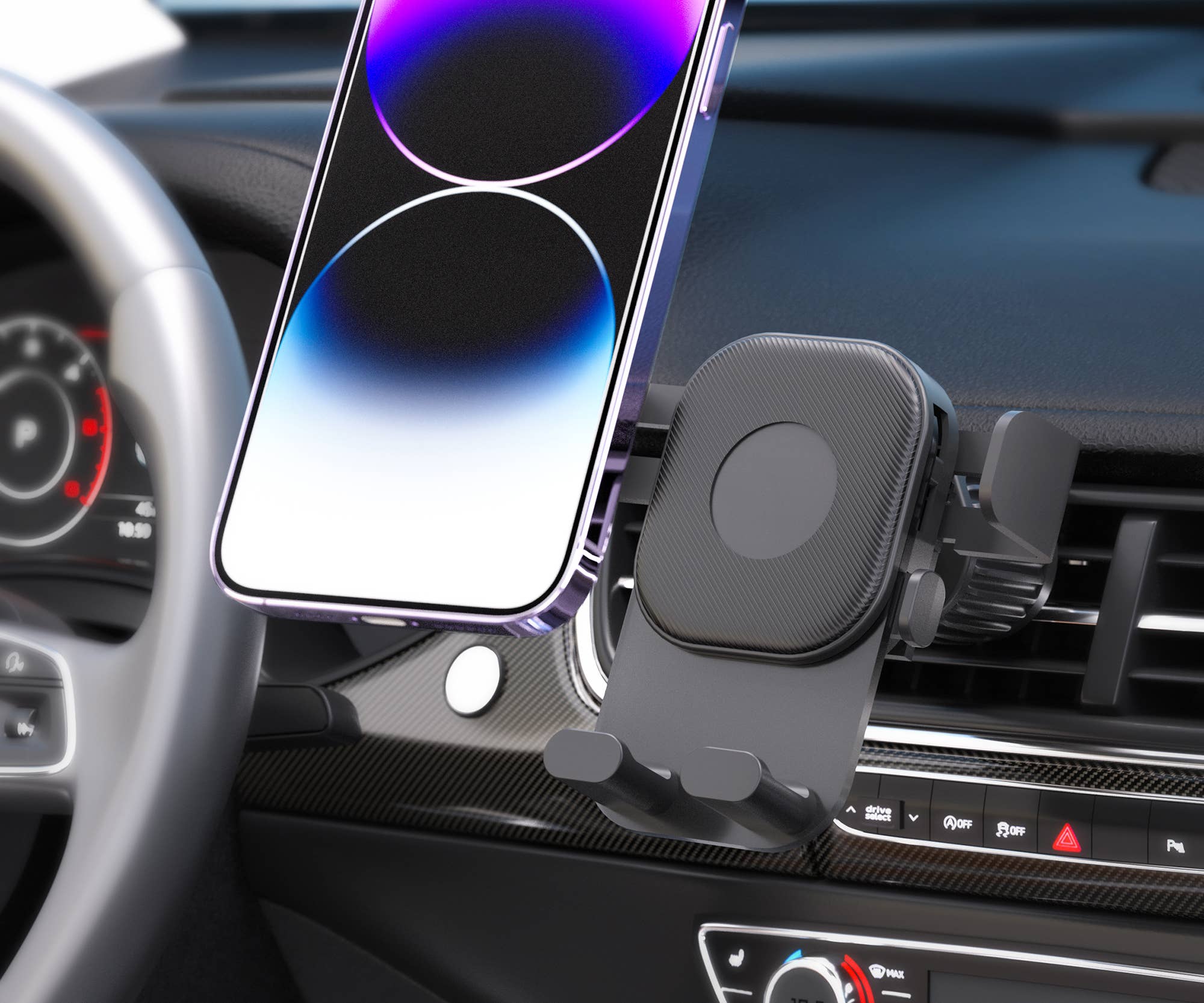 LAX Gadgets – wholesale Car Decorative Charm - Unisex – LAX Gravity Clear Cradle Car Vent Mount with Retail Pack5