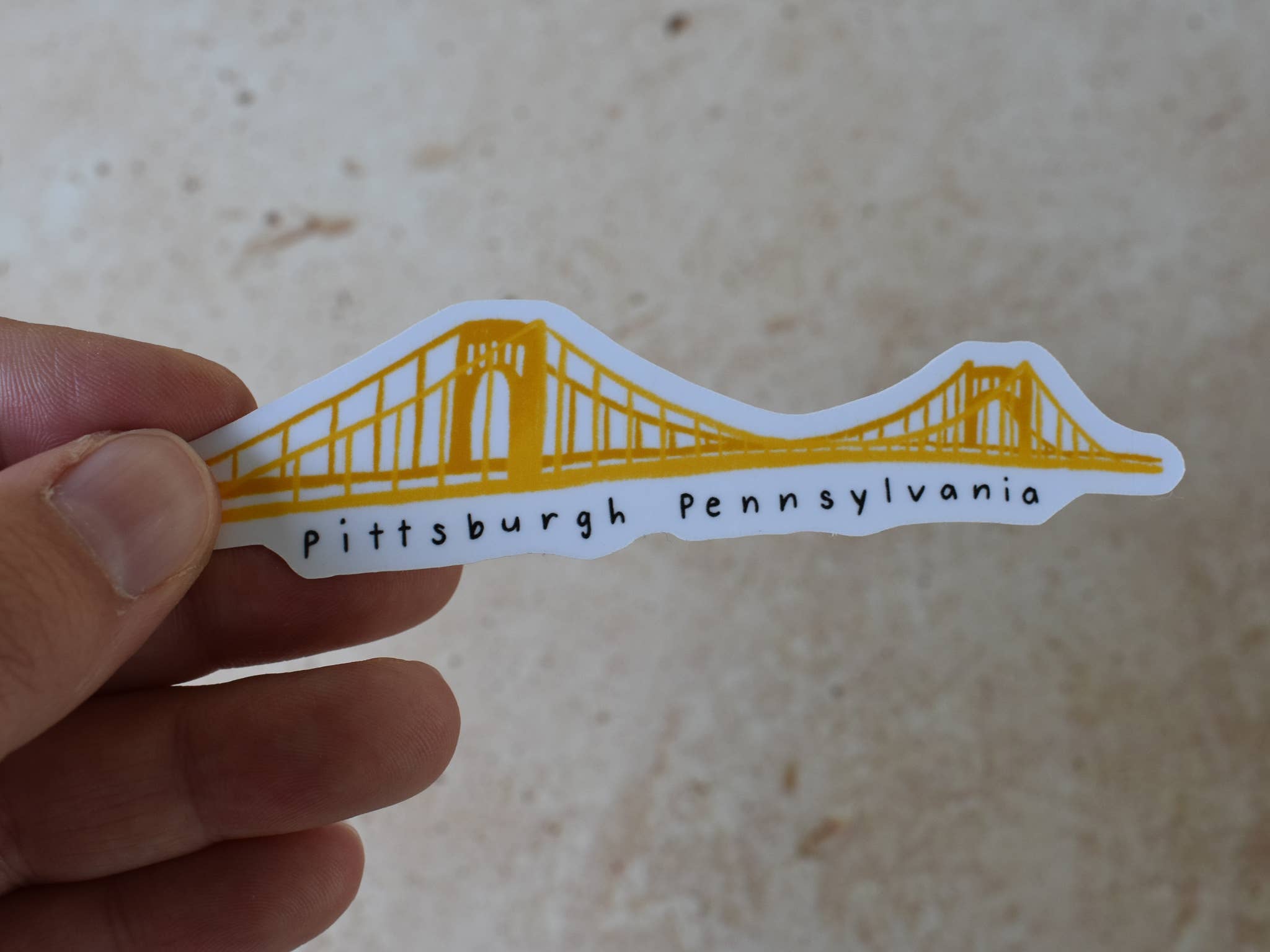 Lines And Colors Design - Vente Autocollant - Autocollant résistant à l'eau du pont Roberto Clemente de Pittsburgh1