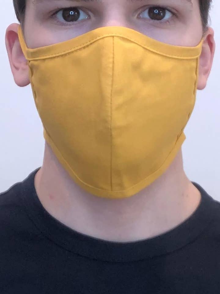 Senap Fitted Mode Ansiktsmask med filter för wholesale av TheBritishMask