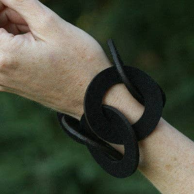 Amy Pfaffman Jewelry - Wholesale Bangle Bracelet - Wool felt six-ring bracelet0
