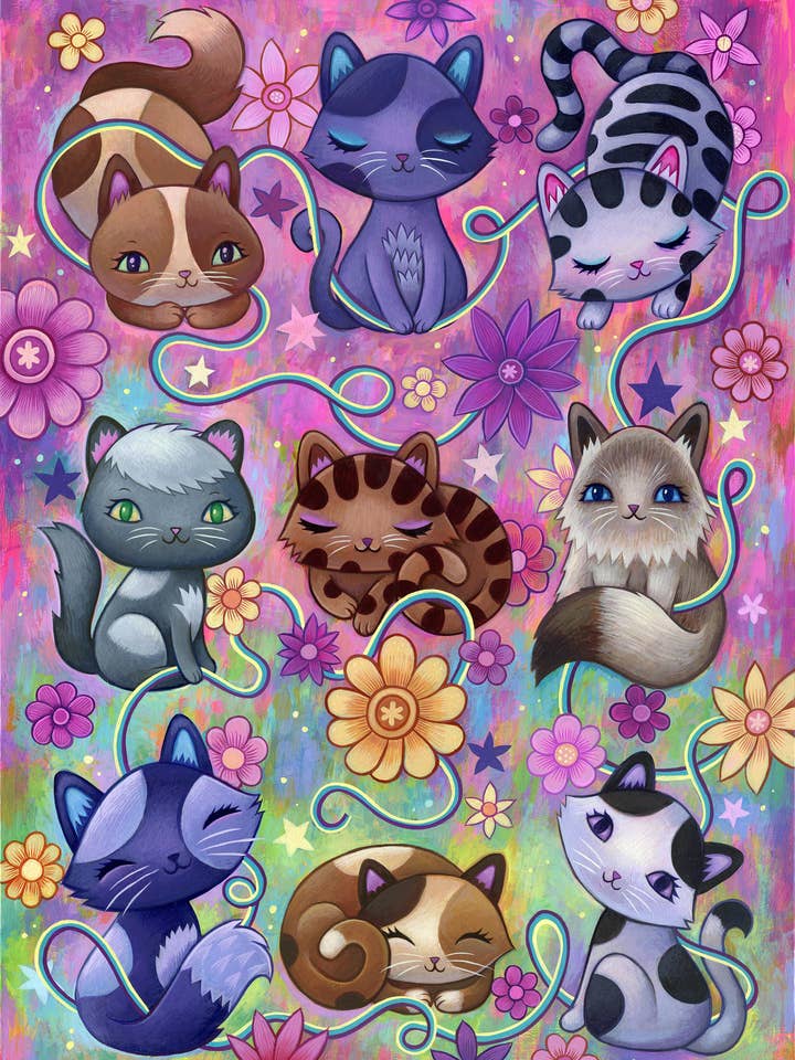 Kitty Cat Painting for wholesale by SmallandRound