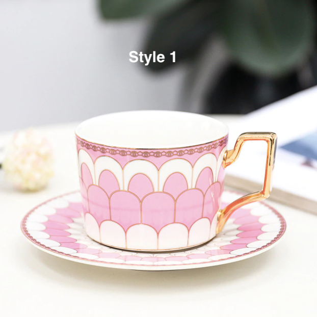 Homerely (We Cover All Import Duties) - Vendita all'ingrosso Tazza da tè/caffè - Set tazza da caffè e piattino stile britannico con confezione regalo0
