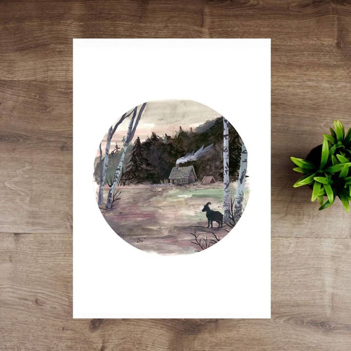 The Witch / Black Phillip Art Print for wholesale by Charis Raine Illustration