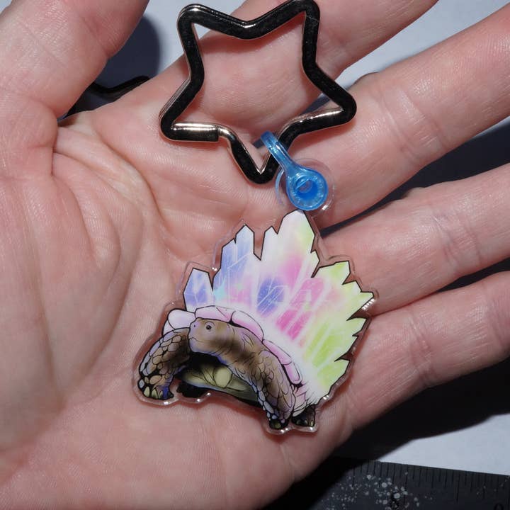 Crystal turtle Keychain for wholesale by Goblin Grimm Gifts