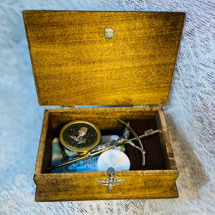 Oremus Mercy - Venta al por mayor Cajas decorativas - Altar portátil para los enfermos y confinados en casa con la Virgen de Guadalupe