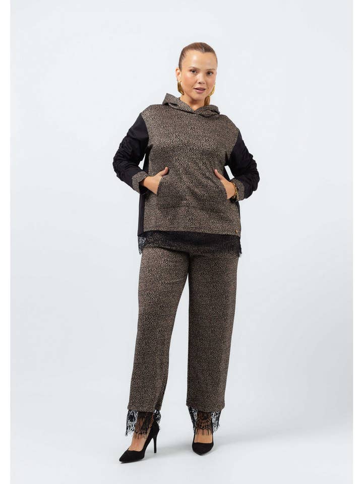 253059 - Pantaloni in maglia stampata Collezione Autunno Inverno Taglie Forti per la vendita all'ingrosso da parte di Teresa Cardoso Oliveira