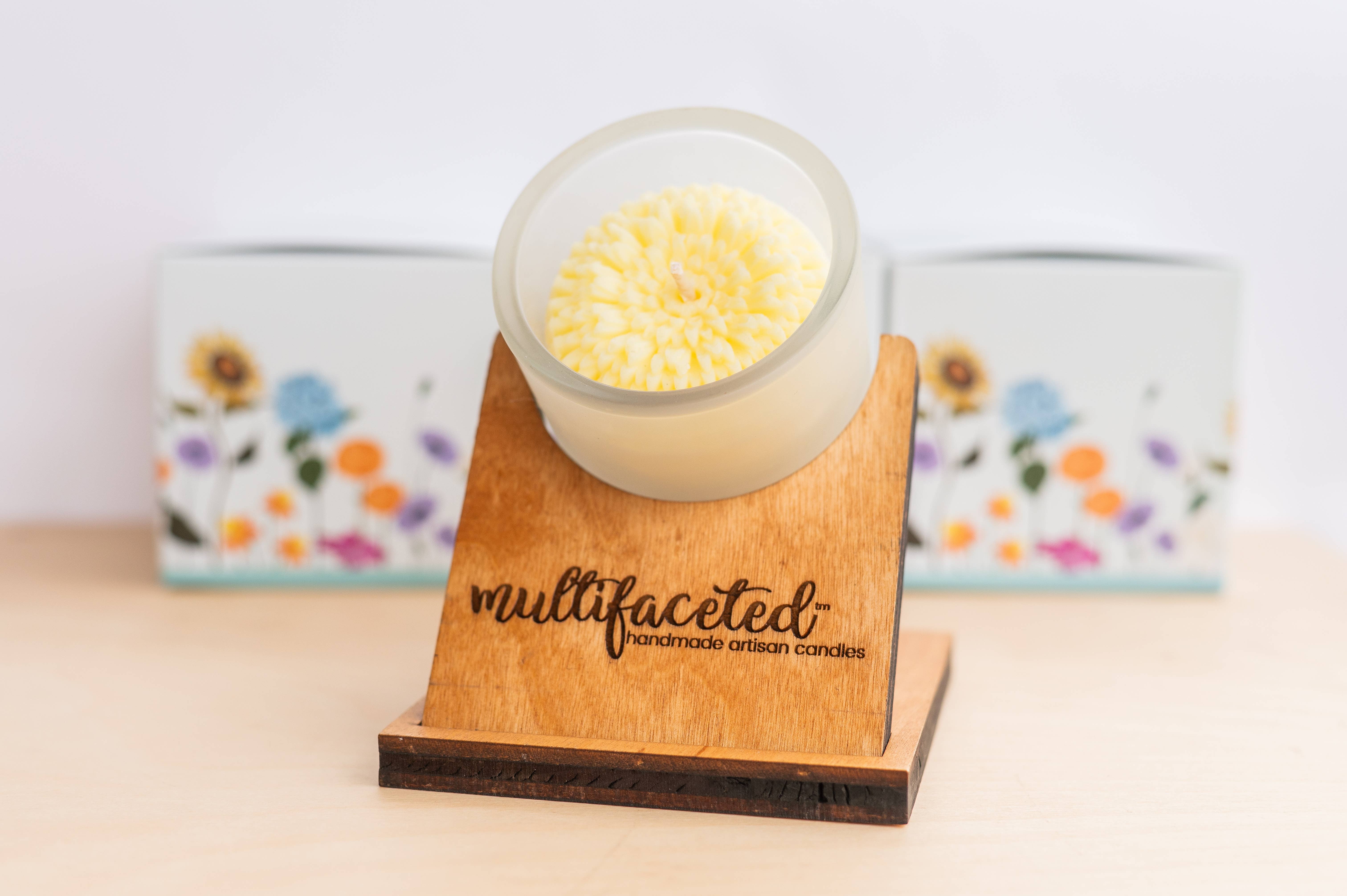 Multifaceted™ Artisan Candles - Wholesale Jar/Filled Candle - Dandelion Flower Candle, Eco-Friendly Candle -multiple sizes