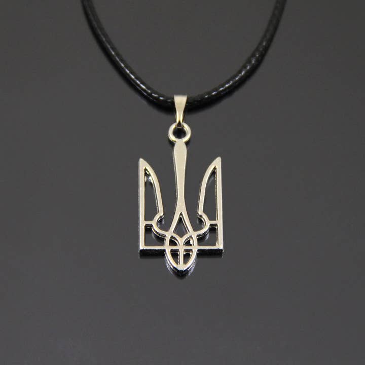 SomeBijoux4You - Wholesale Pendant/Charm Necklace - Ukrainian Emblem Necklace, Silver Ukraine Tryzub Jewellery4