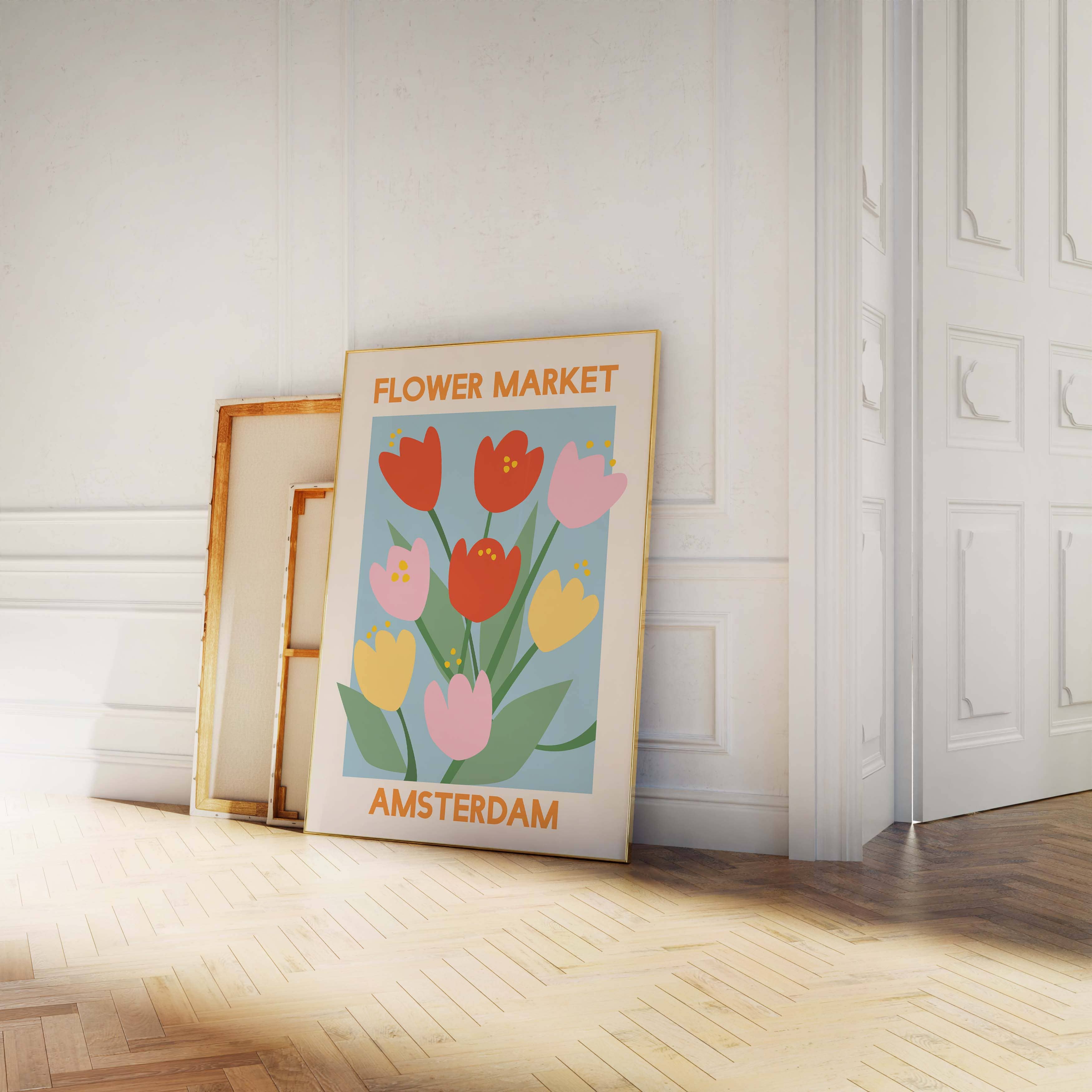 April Lane Art - Wholesale Art Print - Amsterdam Flower Market Print1