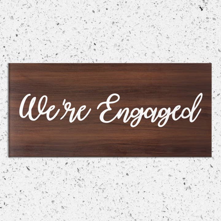 JennyGems - Wholesale Sign - We're Engaged - Wooden Engagement Sign